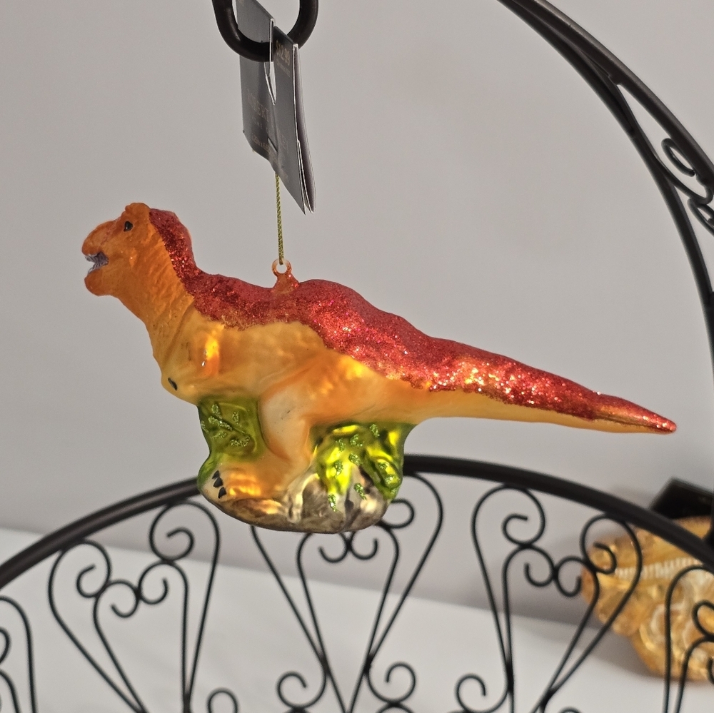 Robert Stanley Christmas glass ornaments dinosaur & fossil set nwt - Picture 5 of 8